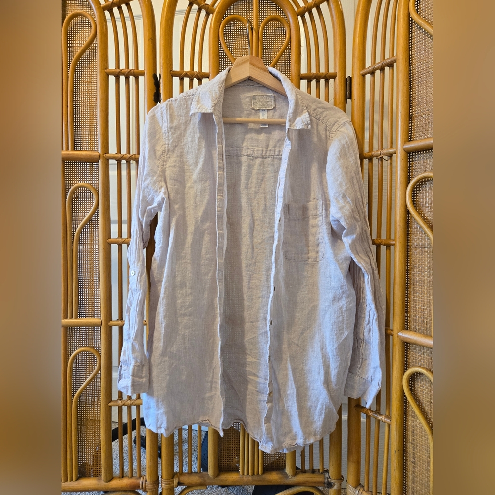 Sigrid Olsen Natural Linen Top